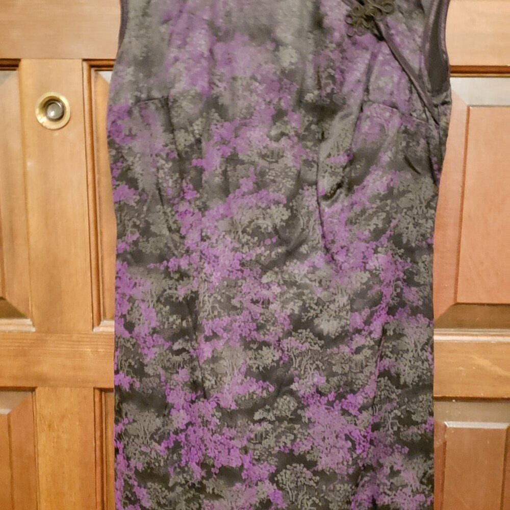 Ladies' Morbid Threads Y2K Asian full-length dress; size S; black/purple; goth